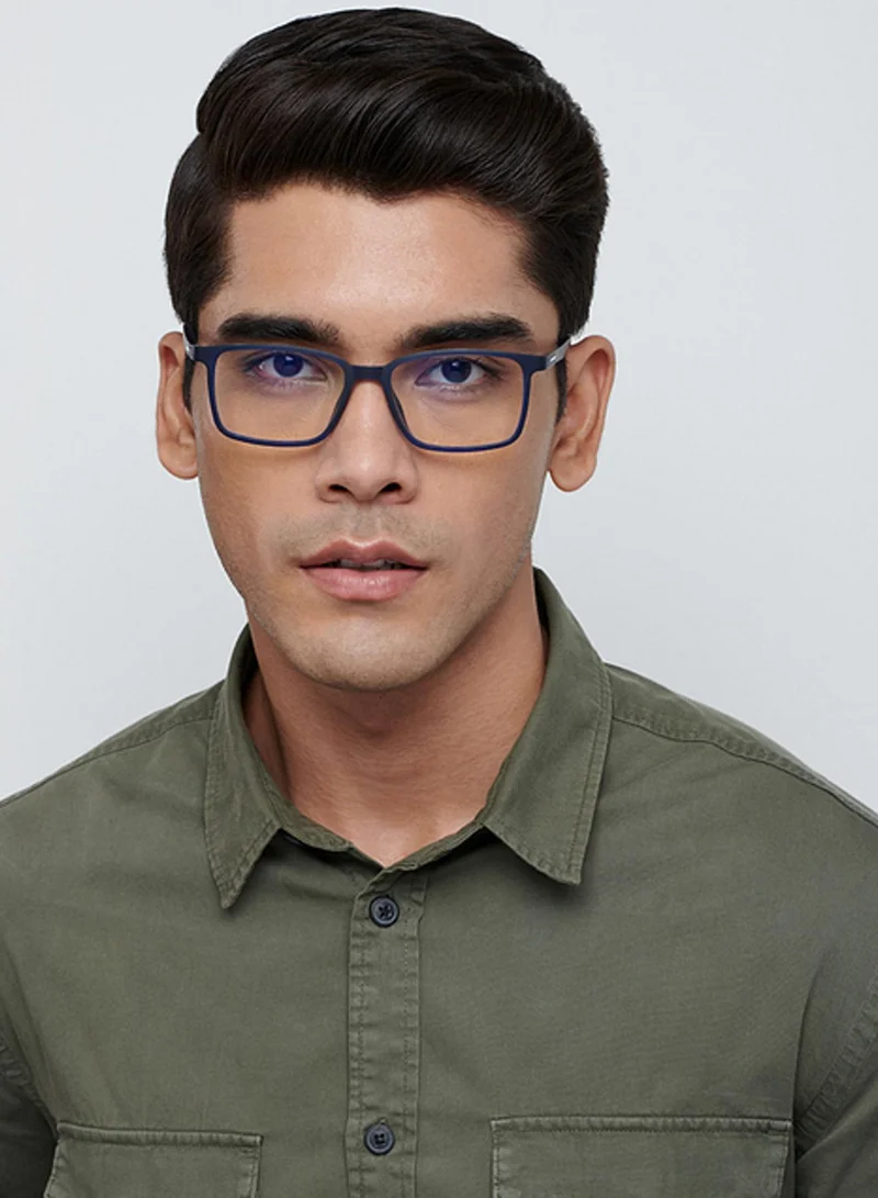 Lenskart Blu LENSKART BLU | Zero Power Blue Cut Computer Glasses| Gaming Glasses | Anti Glare, Lightweight & Blocks Harmful Rays | UV Protection Specs | Men & Women | Large | LB E13737