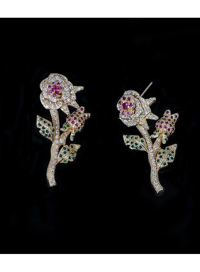 Mark Fairwhale Two Piece Set Of High-End Flower Bridal Necklace Earrings  - Image 3