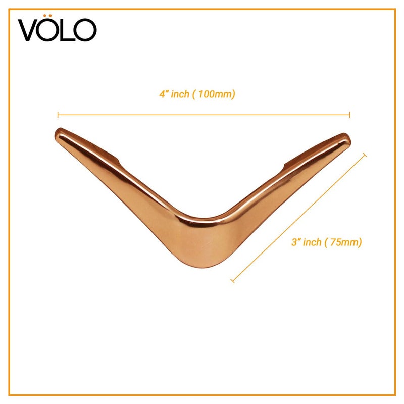 Volo مقابض VOLO V للأدراج والخزائن للمنازل والمطابخ والمكاتب والفنادق حل متعدد الاستخدامات لأبواب المنازل والفنادق والمكاتب 4 ذهبية وردية - Image 2