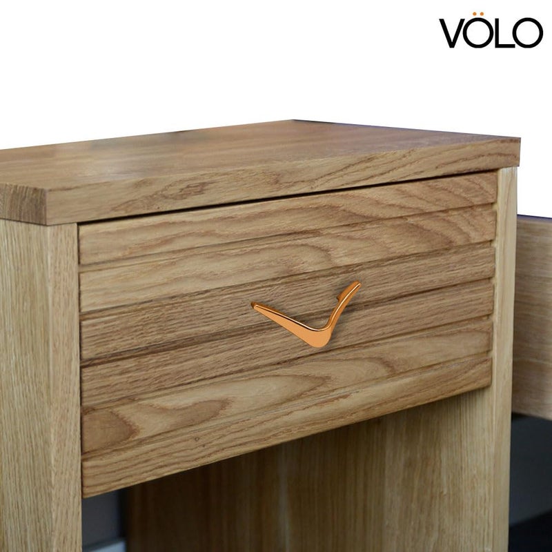 Volo مقابض VOLO V للأدراج والخزائن للمنازل والمطابخ والمكاتب والفنادق حل متعدد الاستخدامات لأبواب المنازل والفنادق والمكاتب 4 ذهبية وردية - Image 4