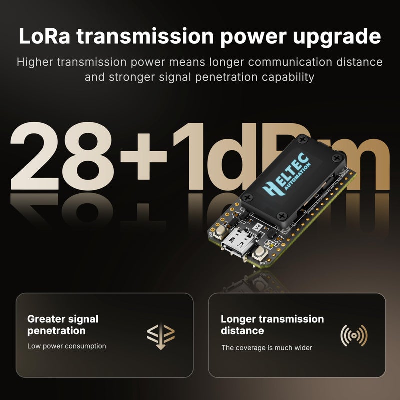 Heltec Automation Heltec ESP32 LoRa 32 V4 Development Board with OLED Display Upgraded ESP32 S3 SX1262 27dBm High Power Chip for WiFi Meshtastic IoT Devices Arduino Smart Home and Wireless Communication - Image 3