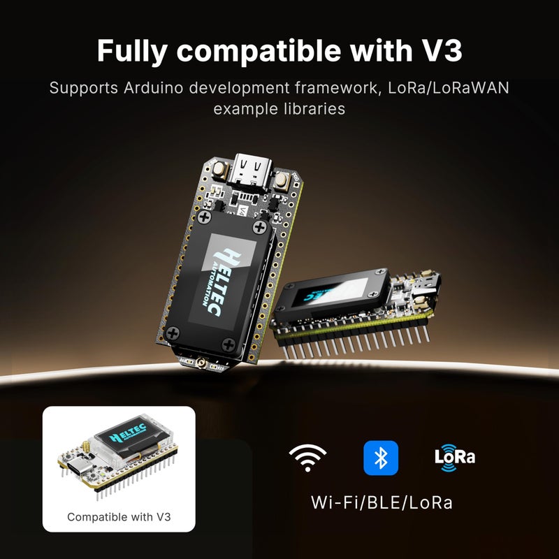 Heltec Automation Heltec ESP32 LoRa 32 V4 Development Board with OLED Display Upgraded ESP32 S3 SX1262 27dBm High Power Chip for WiFi Meshtastic IoT Devices Arduino Smart Home and Wireless Communication - Image 5