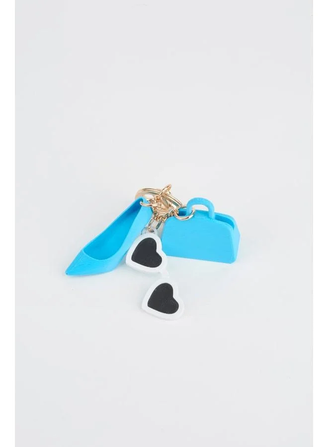 Vivaq  Bebe Blue Mini Figure 3D Printed Charm Bag Accessory Keychain.  | Best Price UAE