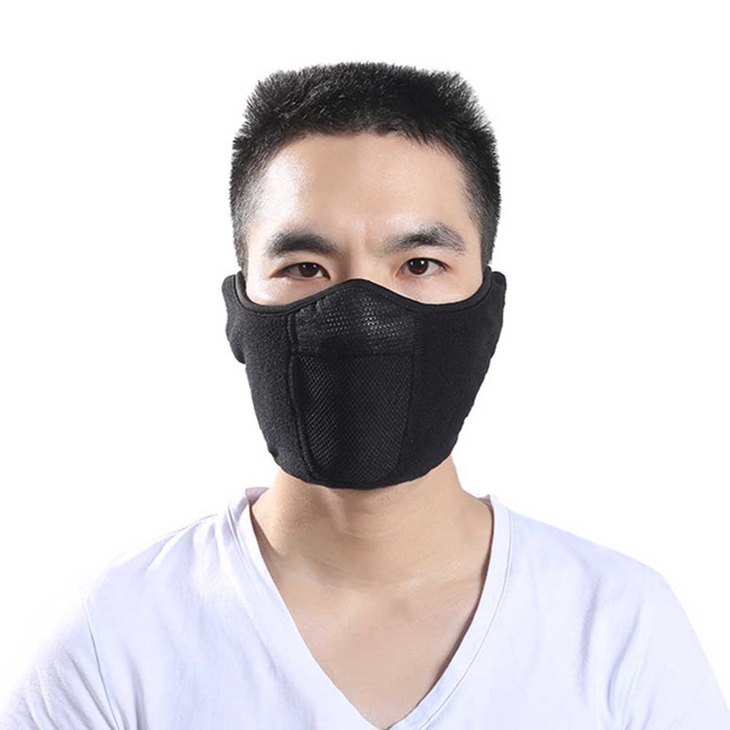 Winter Cold-Proof Windproof Mouth Full Ears for Men Women (Black) - Image 2