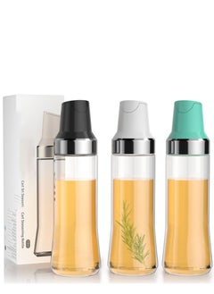 Y&D Olive Oil Dispenser Bottle for Kitchen, Auto Flip Glass Bottles Kitchen,17.6Oz Leakproof Cooking Containers with Automatic Cap, Coffee Syrup Sauce 3 Pack  - Image 1