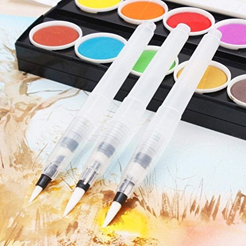 ArtBee Water Brush Pen for Watercolor Calligraphy Drawing Tool Marker (3 Pcs Painting Water Pen) - Image 5