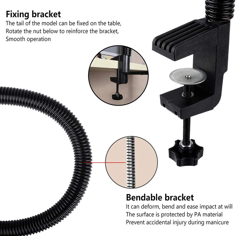 INOG Practice Hand for Acrylic NailsFake Flexible Movable Practice Nail Hand Practice for Acrylic Nail Kit Maniquin Hand for Nail Practice With 100Pcs Refill Nail Tips BB - Image 5