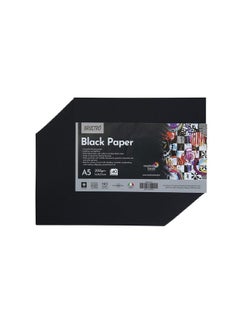 BRUSTRO Brustro Black Paper - 200 GSM A5 Pack of 2 (40 Sheets Each Pack)  - Image 2