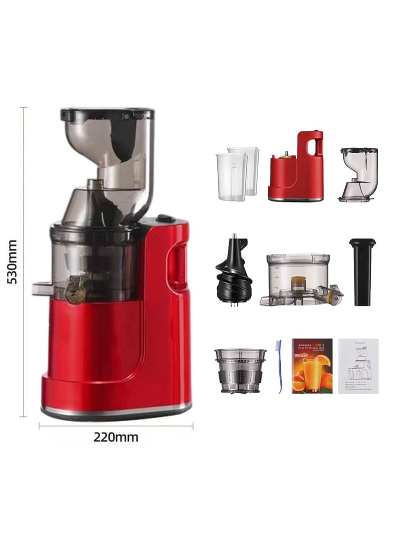 ET-LIFE - Slow Masticating Juicer, Slow juicer, Fruit/Vegetable Juicer, Cold Press Juicer with High Output Red - Image 1