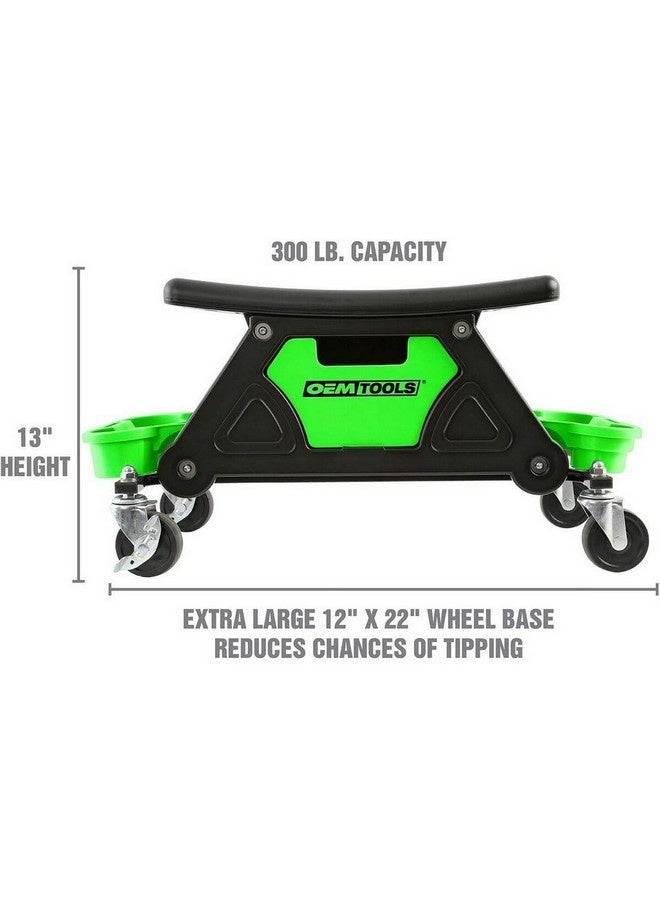 OEMTOOLS Heavy Duty Rolling Work Bench with Compartments Green and Black 59.18 x 35.05 x 27.17 cm 24986 - Image 2