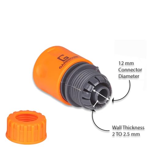 Garbnoire 8 in 1 Heavy Duty Hose Nozzle Water Spray High Pressure for Gardening, Flower, Plants, Lawn, Multi Functional Cleaning, Showering Pet & Wash Cars,8 Pattern Orange Gun, Pack of 1, ABS plastic - Image 5