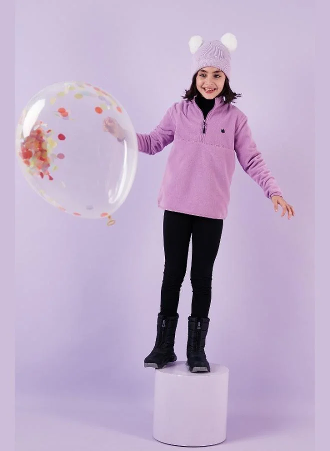 Lela Lela Soft Texture Zippered Stand Collar Raised Winter Fleece Unisex Child POLAR 5905002