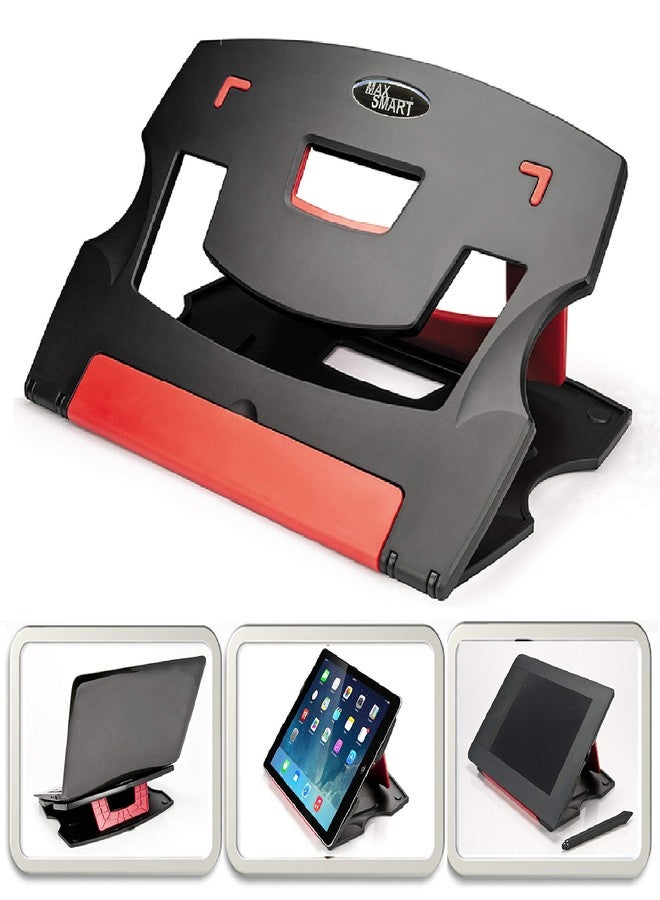 MAX SMART Tablet Drawing Stand for Digital Graphic Tablet, Folding Thin Adjustable Angles as Wacom Cintiq Artisul Stand iPad Pro Drawing Stand Red MS-NS011G - Image 1