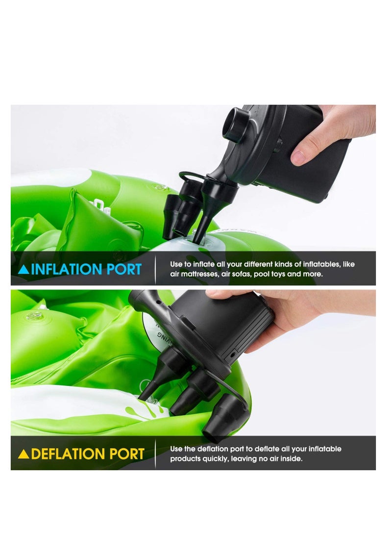 KASTWAVE Electric Air Pump Mattress for Inflatables, 230V AC 12V DC Portable Inflator, Deflator Pumps with 3 Nozzles, Pump for Outdoor Camping, Air Inflatable Beds Boats Raft, Pool Floats Toys - Image 5