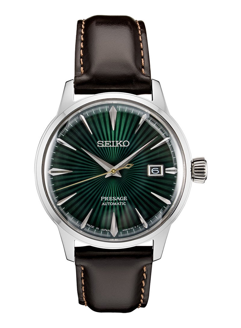 Seiko presage Mens Analog Automatic Watch with Leather Bracelet SRPD37J1 - Image 3