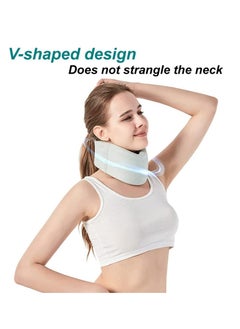 Womdee Soft Foam Neck Brace Universal Cervical Collar Womdee Adjustable Neck Support Brace for Sleeping and Working, Studying Tiktok  Live - Relieves Neck Pain and Spine Pressure (M)  - Image 3