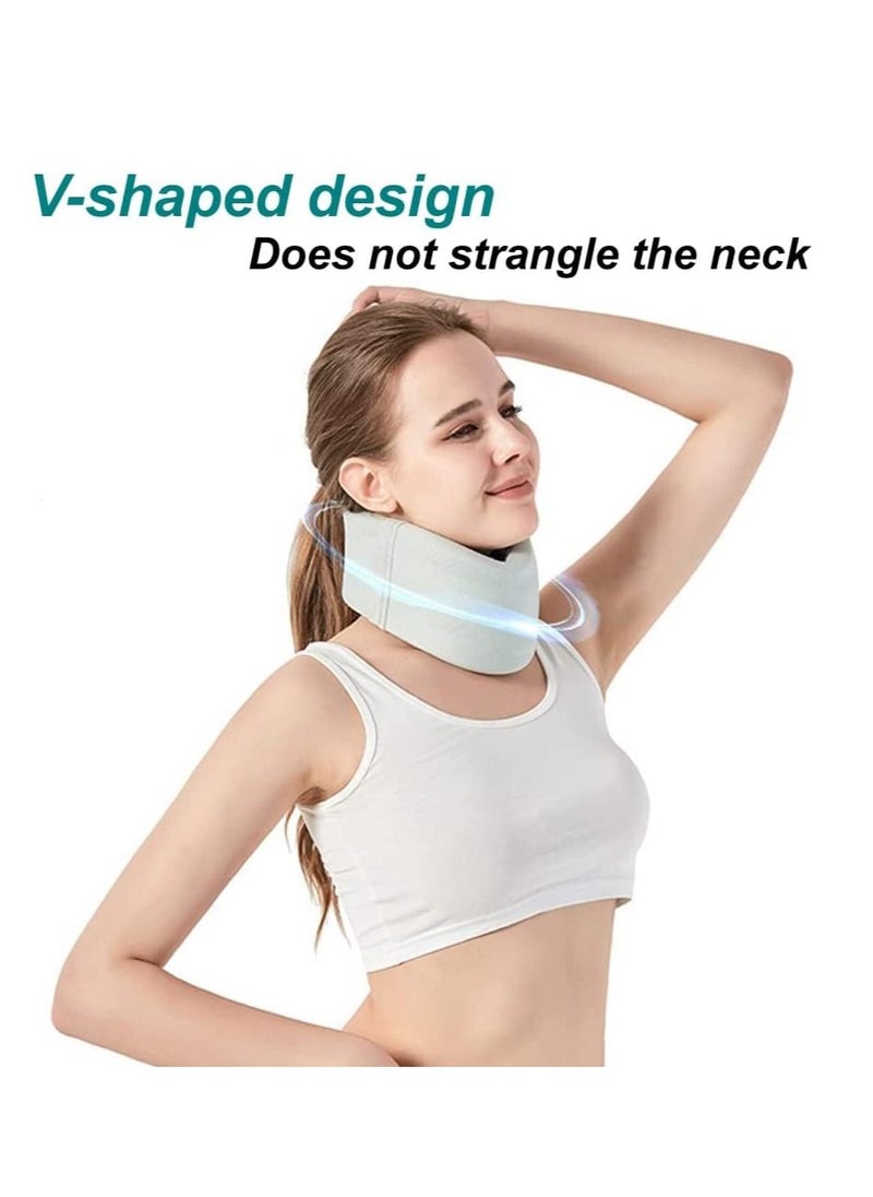 Womdee - Soft Foam Neck Brace Universal Cervical Collar Womdee Adjustable Neck Support Brace for Sleeping and Working, Studying Tiktok  Live - Relieves Neck Pain and Spine Pressure (M) - Image 1