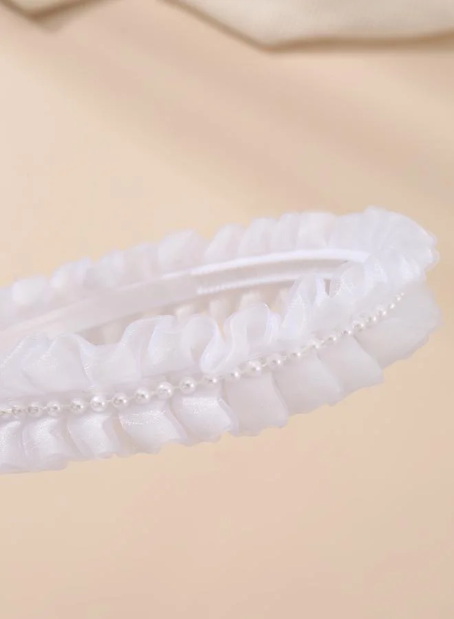 Take Two Ruffle Pearl Headband