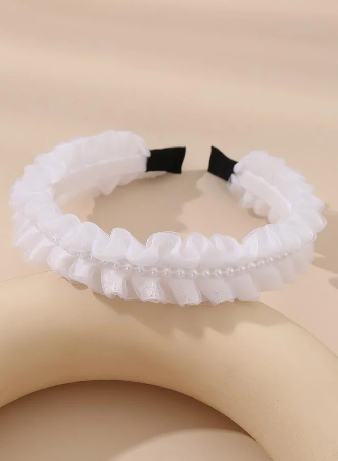 Take Two Ruffle Pearl Headband