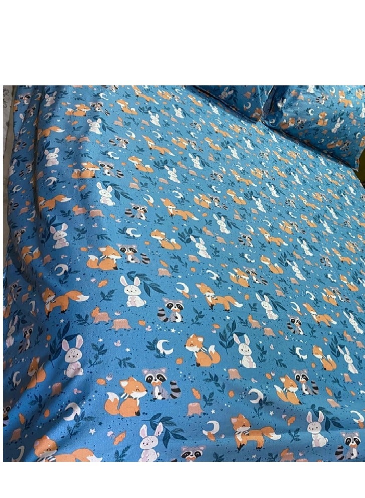 طقم ملايه سرير اطفال 6 خامه قطنيه ثقيله عامريه ملمس ناعم لون قوي وثابت كبير المقاس 240* 240  - Image 4