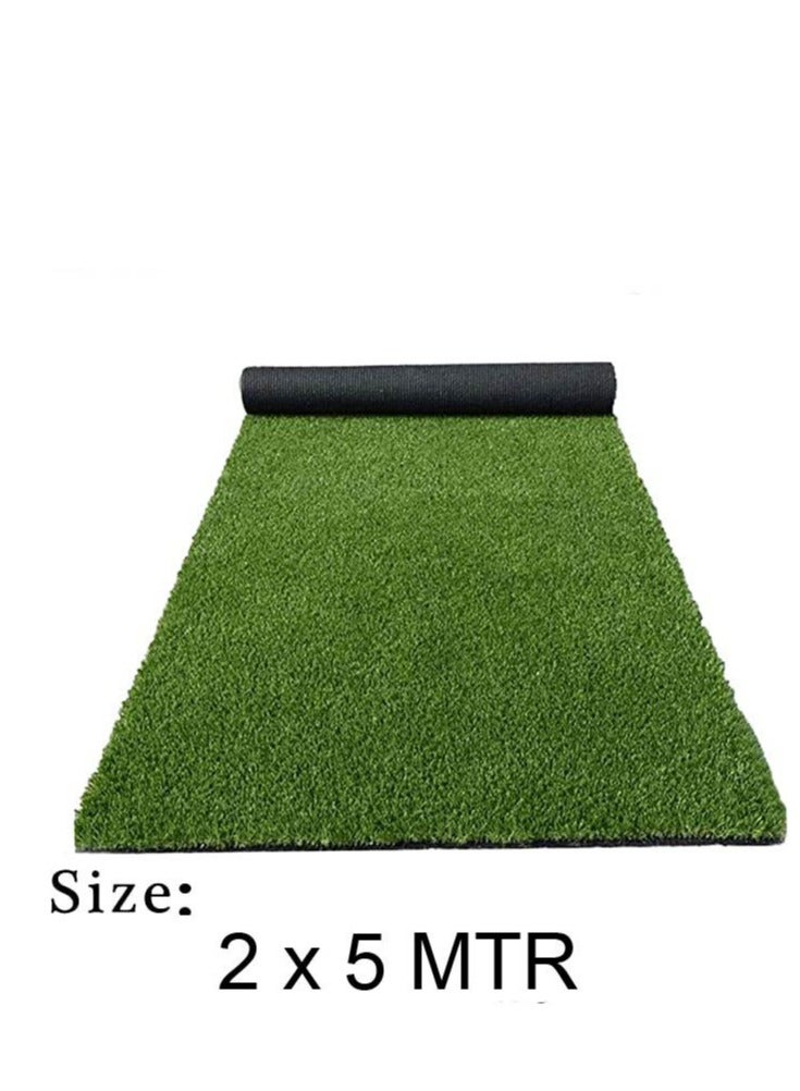 Generic 2x5 Meter Artificial Grass Carpet – Premium Synthetic Turf for Garden, Lawn, Balcony, Landscape, and Pet Pad | Realistic, Soft, Durable, and Natural-Looking Fake Grass  - Image 2