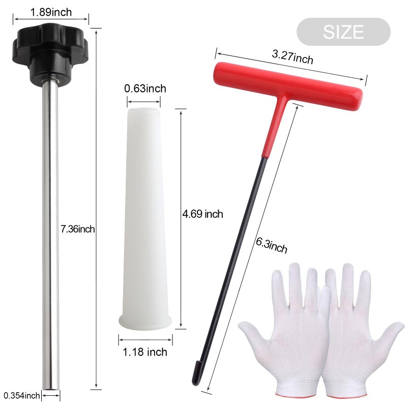 ZHSMS 45 PCS Valve Stem Core Removal Replacement Tool Kit, Tire Valve Stem Removal Tool and TR412, TR413, TR414 Tire Snap in Short Rubber Valve Stem, 4 Way Valve Core Remover - Image 2