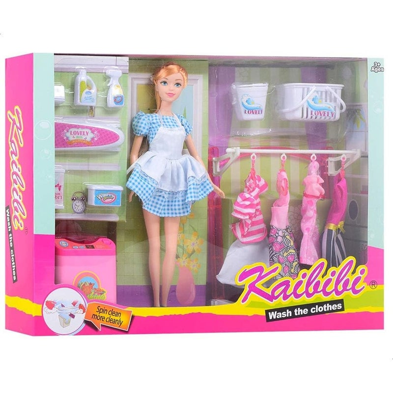 كيبيبي الدمية كايبيبي مع الغساله و طاولة المكواه - BLD135 - Image 1