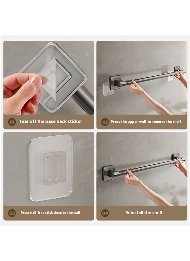 yongsheng Wall Mount Towel Bar 40cm，Towel Rack,  No Punching Towle Rod for Hanging of Towel in Bathroom and Bedroom  - Image 3