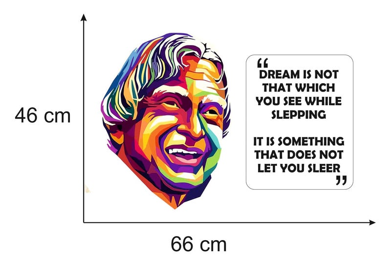 Techgifti APJ (Abdul Kalam) Motivational Quotes Wall Sticker for Living Room, Kids Room, Office (Size - 46CM X 66CM) - Image 4
