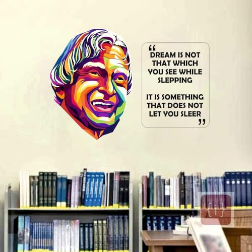 Techgifti APJ (Abdul Kalam) Motivational Quotes Wall Sticker for Living Room, Kids Room, Office (Size - 46CM X 66CM) - Image 1