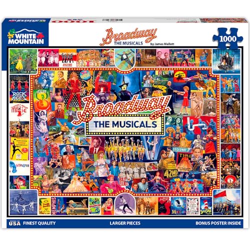 White Mountain Puzzles Broadway 1000 Piece Jigsaw Puzzle - Image 1