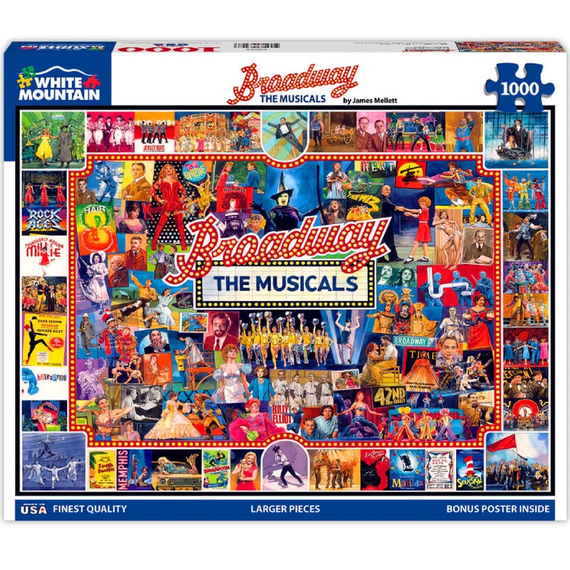 White Mountain Puzzles Broadway 1000 Piece Jigsaw Puzzle - Image 3