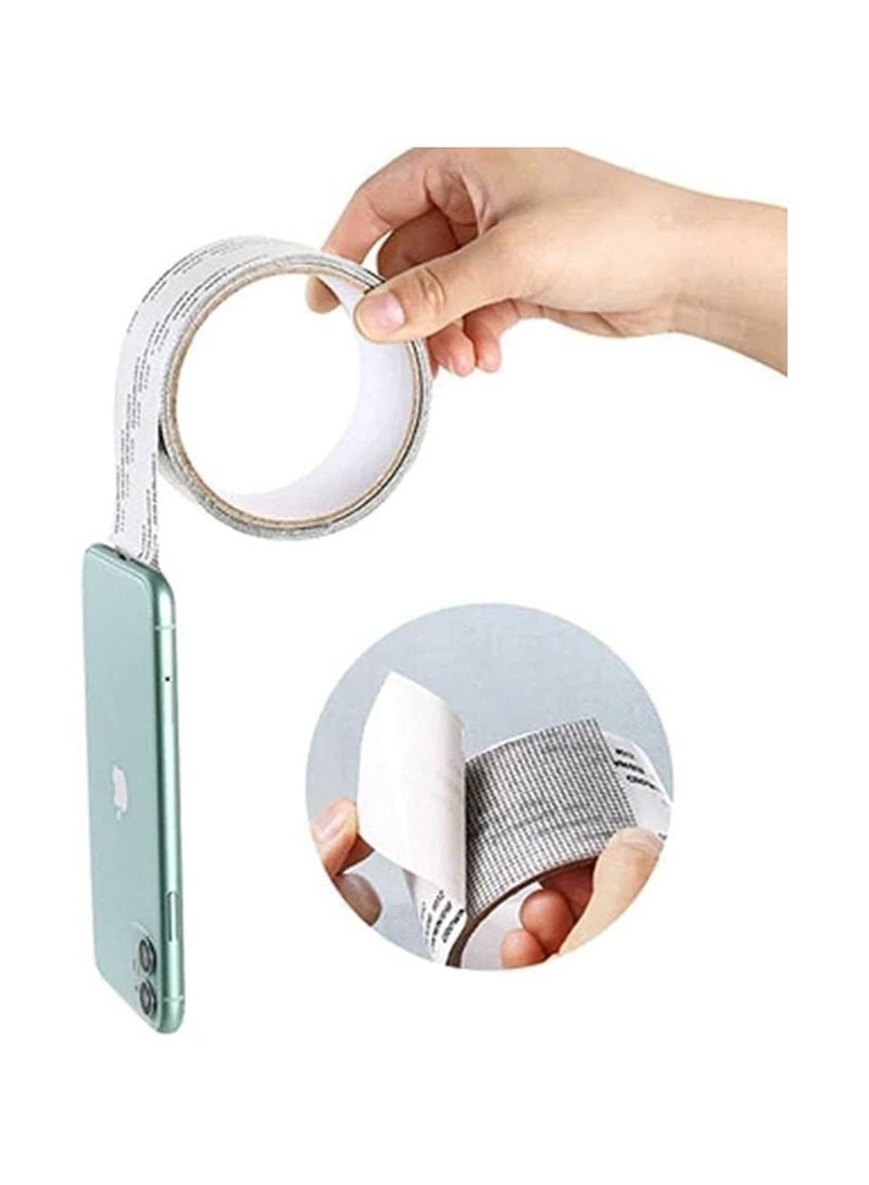 شريط لاصق شبكي لاصلاح سلك الشباك والباب 2 متر، مصنوع من البولي يوريثين بطول اجمالي 19.68 قدم، مقاوم للماء وذاتي اللصق , احمر - Image 3