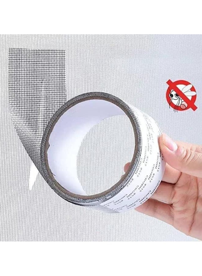 شريط لاصق شبكي لاصلاح سلك الشباك والباب 2 متر، مصنوع من البولي يوريثين بطول اجمالي 19.68 قدم، مقاوم للماء وذاتي اللصق , احمر - Image 5