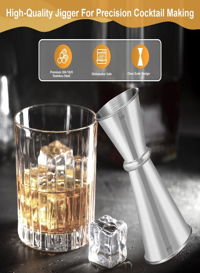 Lexenic 1oz-2 oz Japanese Jigger with 7 Measurements Inside for Bartender, Premium 304 Stainless Steel Heavy-Duty Jigger, Bar Accessories for The Home Bar Set (Pack 1) - Image 3