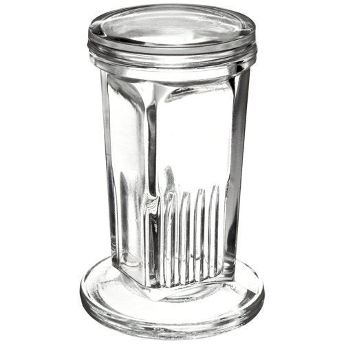 AI AI-Coplin Jar for 5 slides/Soda Glass with Glass Lid/Staining Jar used for Chemistry/Cylindrical in shape/Round Glass Coplin Jar/Scientific and Laboratory Product  - Image 1