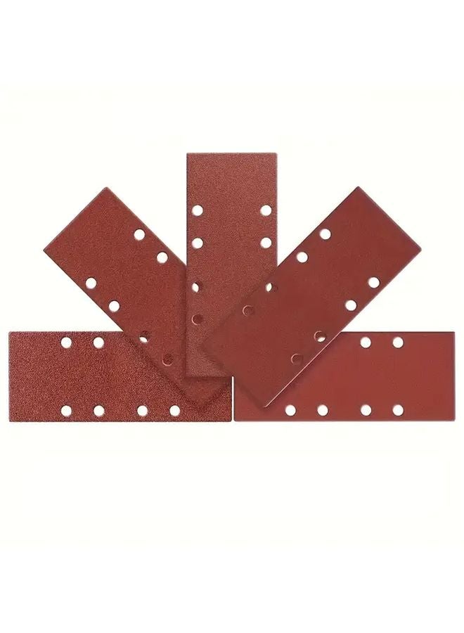 30Pcs 400 Grit Flocking Sandpaper 8 Hole Rectangular Paper Polishing Rust Removal - Image 4