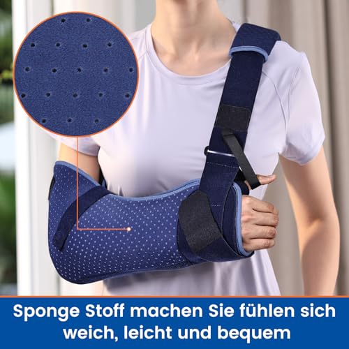 Willcom Arm Sling for Shoulder Injury with Waist Strap - Immobilizer Brace Support for Sleeping, Rotator Cuff Surgery (Comfort Version, Right, Large, 40-51 inch) - Image 3