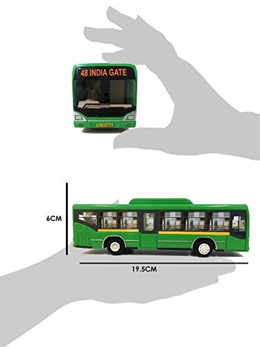 Centy Low Floor Pull Back Toy Bus for 3Y+ Assorted Colours - Image 4