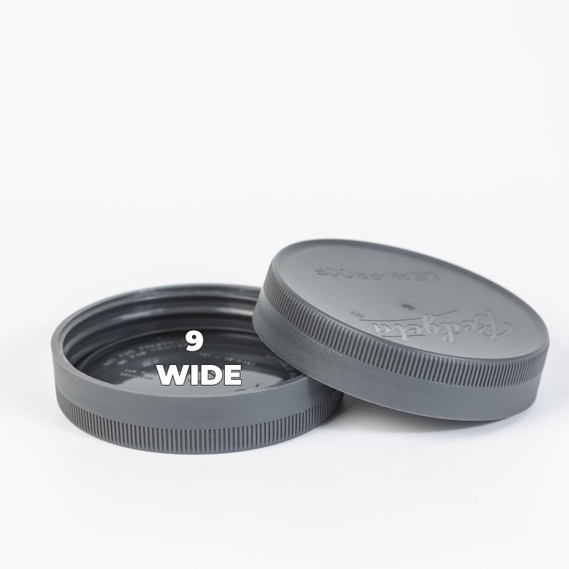 Yodecy 9 Pcak Gray Wide Mouth Mason Jar Lids, Plastic Mason Jar Lids Fit Ball, Kerr and More (Gray) - Image 1