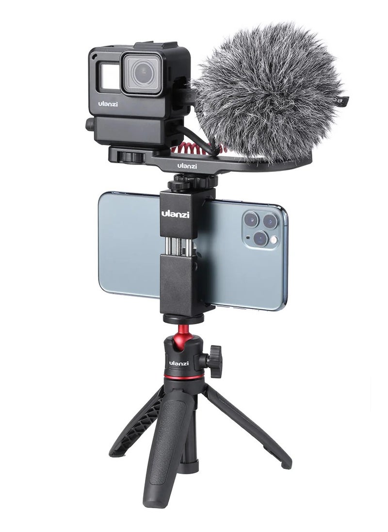 Ulanzi - Ulanzi MT-08 Extendable Handheld Compact Travel Tripod 1601 Portable Mini Tripod with 1/4" Screw, Compatible with Sony ZV1/ RX100 VII/ RX1R II, Canon G7X Mark, Fujifilm X100V, Leica Q2 - Image 1