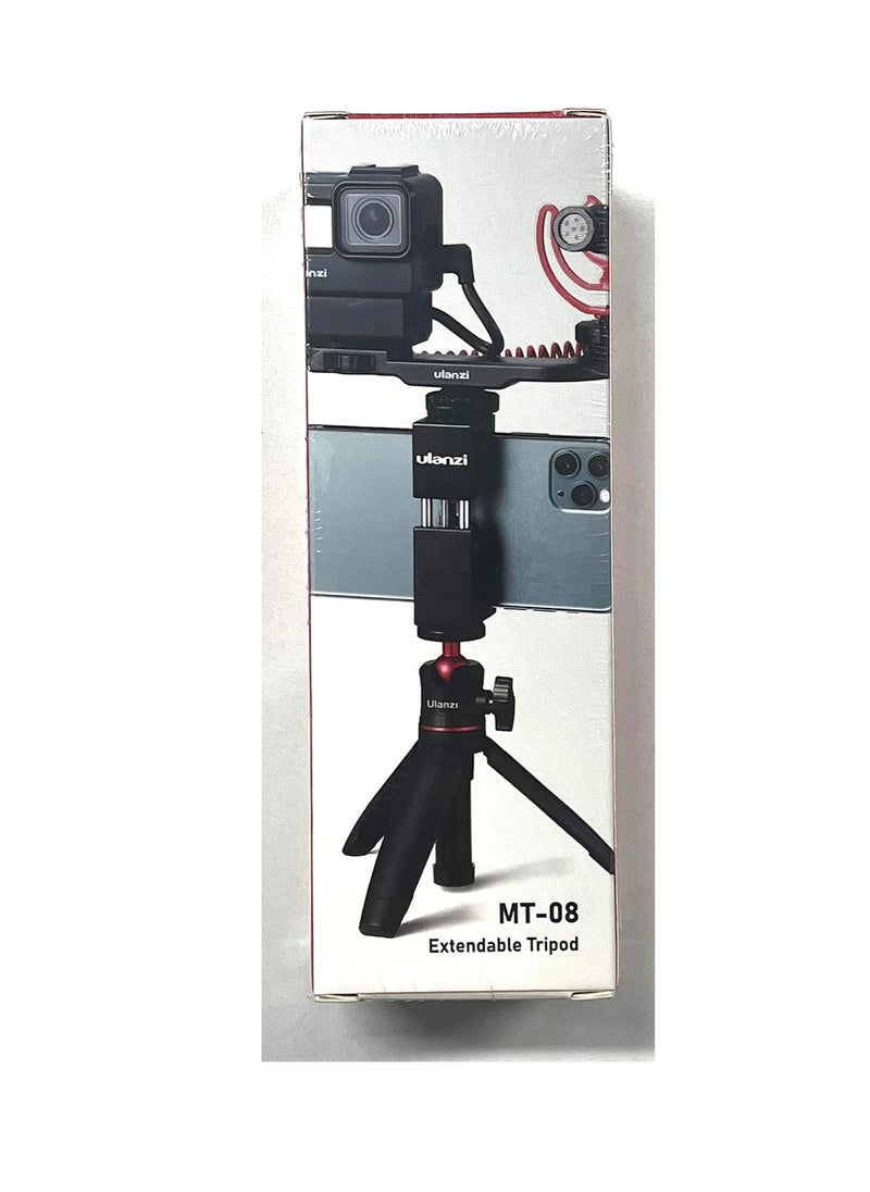 Ulanzi - Ulanzi MT-08 Extendable Handheld Compact Travel Tripod 1601 Portable Mini Tripod with 1/4" Screw, Compatible with Sony ZV1/ RX100 VII/ RX1R II, Canon G7X Mark, Fujifilm X100V, Leica Q2 - Image 1