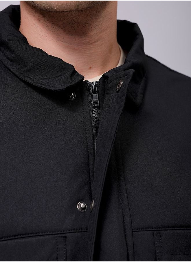 The Indian Garage Co Men Slim Fit Solid Puffer Jackets  - Image 5