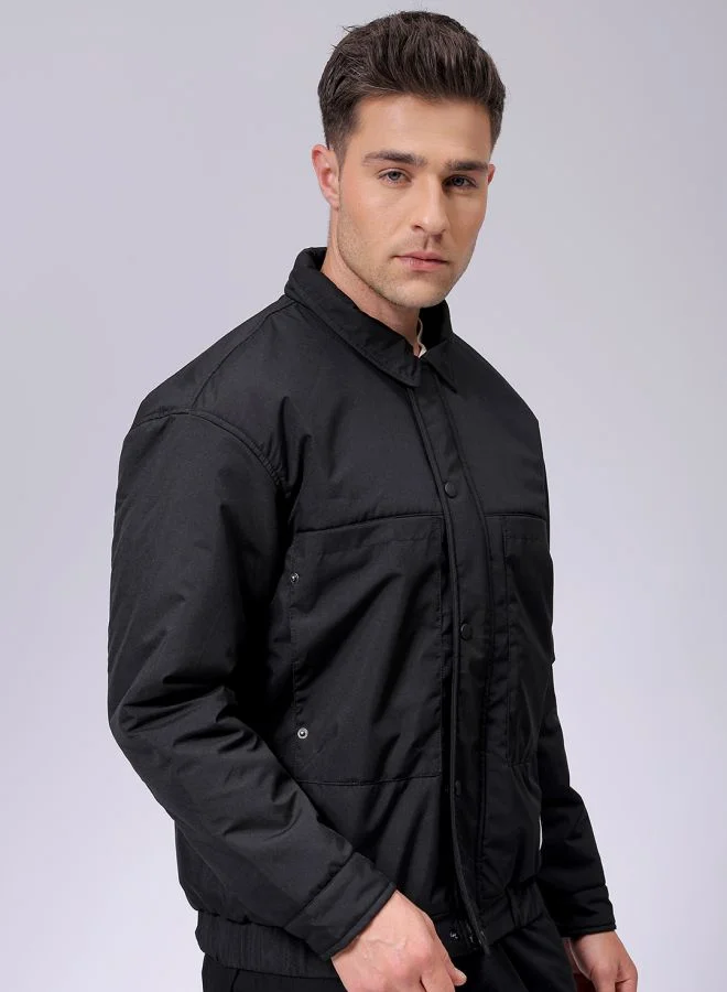 The Indian Garage Co Men Slim Fit Solid Puffer Jackets