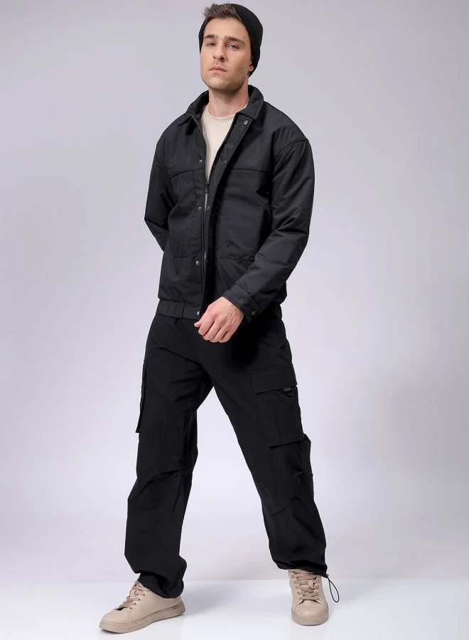 The Indian Garage Co Men Slim Fit Solid Puffer Jackets