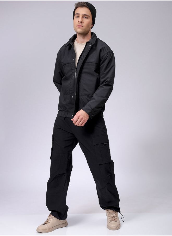 The Indian Garage Co - Men Slim Fit Solid Puffer Jackets - Image 1