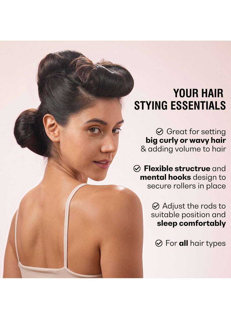 Heatless Curling Rods for Effortless Overnight Curls, Comfortable No-Heat Hair Curlers for All Hair Types, Perfect for Sleep, Black - Image 4