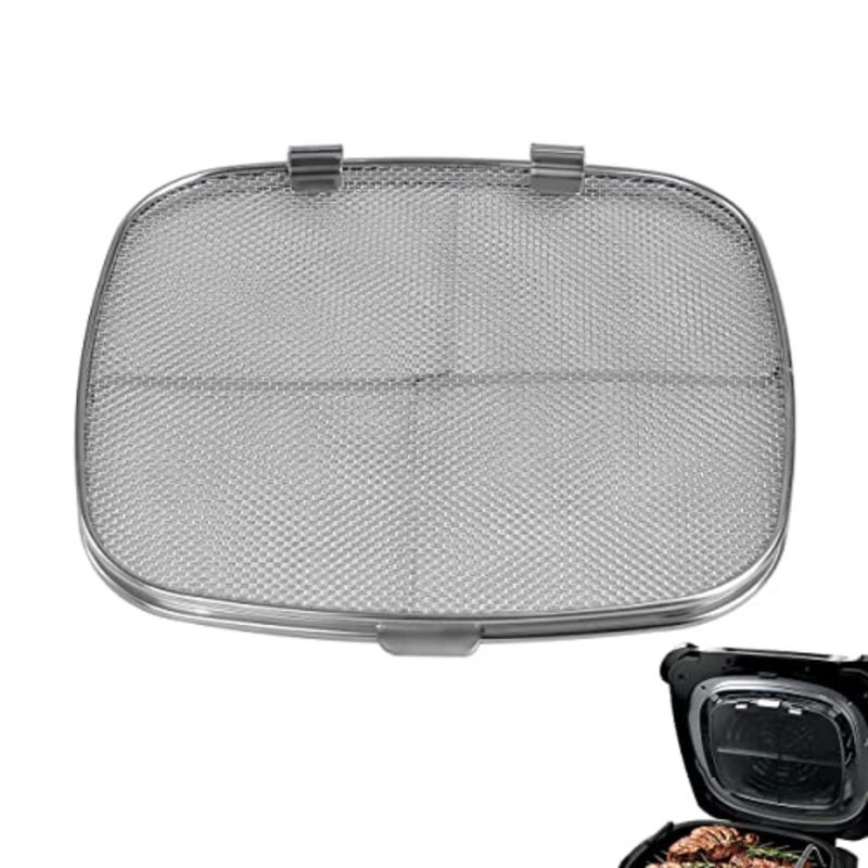Replacement Splatter Shield for Ninja Foodi AG301, Stainless Steel Fine Mesh Splatter Screen for 5-in-1 Indoor Grill, Silver, Heat-Resistant Dishwasher-Safe - Image 1