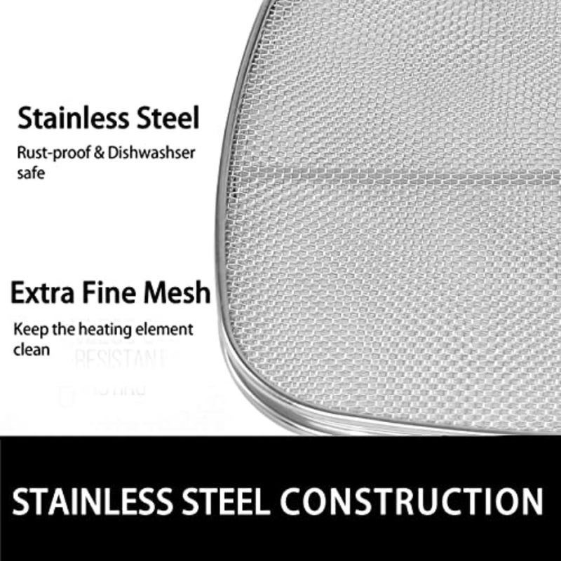 Replacement Splatter Shield for Ninja Foodi AG301, Stainless Steel Fine Mesh Splatter Screen for 5-in-1 Indoor Grill, Silver, Heat-Resistant Dishwasher-Safe - Image 5