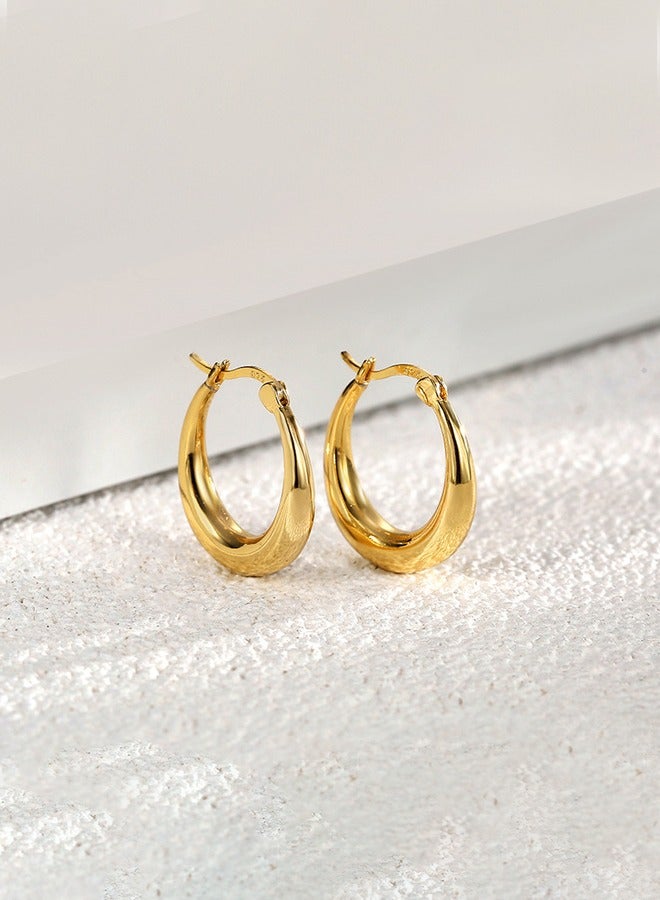 Women's Hoop Earrings, Lightweight Drop Hollow Hoop Earrings, Hypoallergenic Women's Earrings, Girls Fashion Jewellery  - Image 3